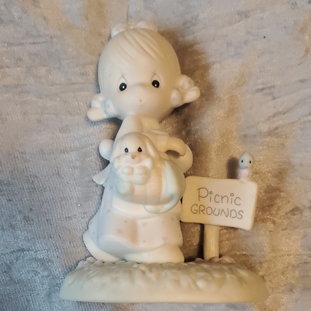 July- Precious Moments Porcelain Figurine with Black and White Accents
